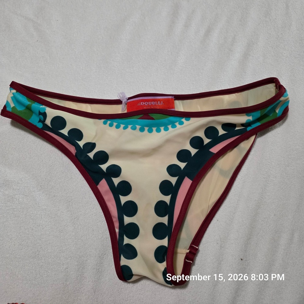 La DoubleJ Edition 28 Placee Bikini Bottom Multicolor Geometric Small Italy